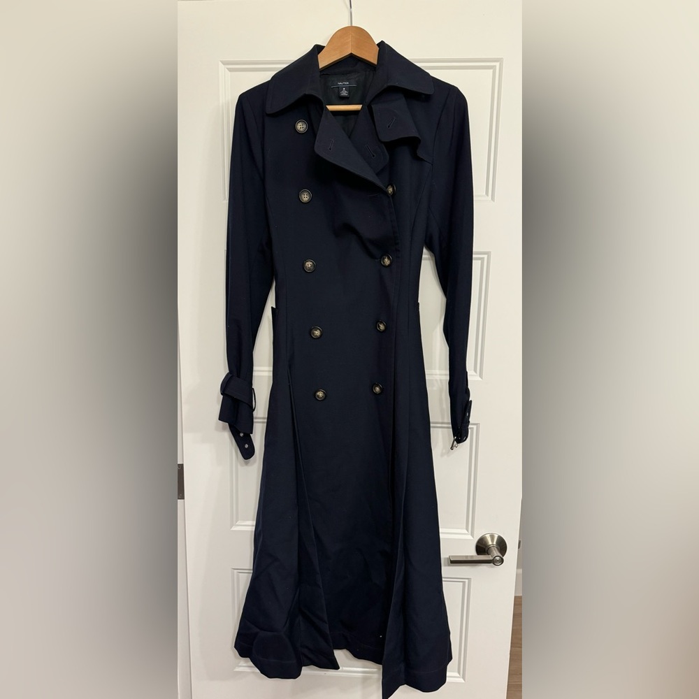 Nautica Classic Double Breasted Trench Coat